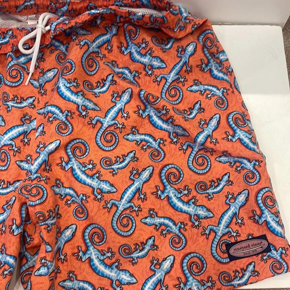 Vineyard Vines Red and Blue Swim Trunks